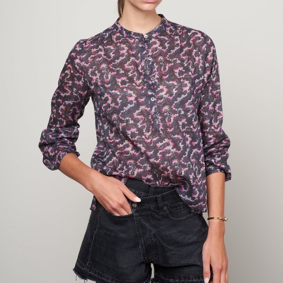 Isabel Marant Tops - isabel marant etoile maria top faded black, purple, pink | L